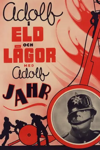 Bild från filmen Adolf i eld och lågor