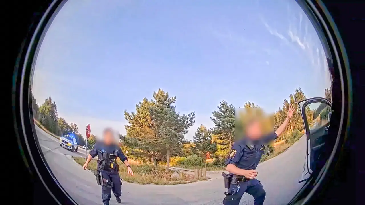 Fångat på polisens kamera